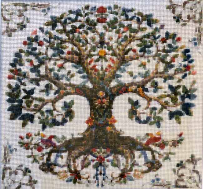 Crossstitch Tree Of Life fine stitch