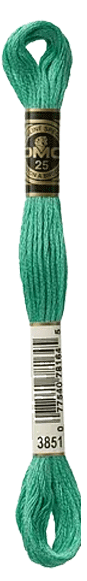 DMC 3851 Skeine Emerald Shard Green
